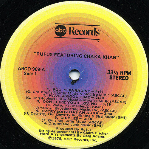 Rufus & Chaka Khan : Rufus Featuring Chaka Khan (LP, Album)