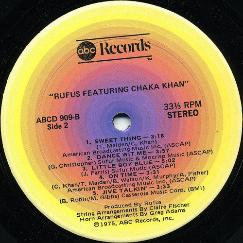 Rufus & Chaka Khan : Rufus Featuring Chaka Khan (LP, Album)