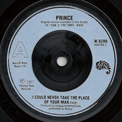 Prince : I Could Never Take The Place Of Your Man (7", Single, Sil)