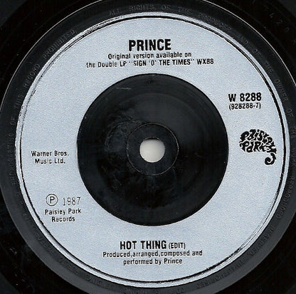 Prince : I Could Never Take The Place Of Your Man (7", Single, Sil)
