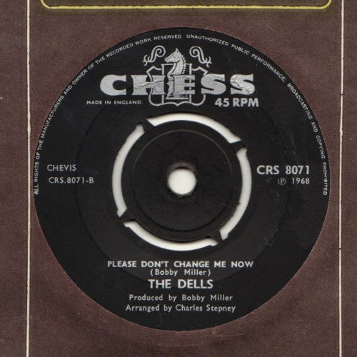 The Dells : Wear It On Our Face / Please Don't Change Me Now (7", Single)