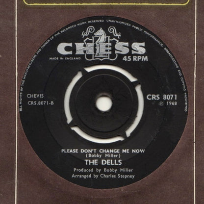 The Dells : Wear It On Our Face / Please Don't Change Me Now (7", Single)