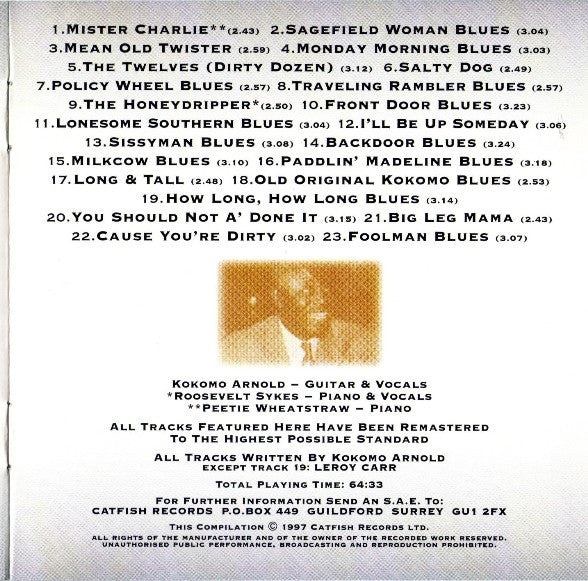 Kokomo Arnold : Old Original Kokomo Blues (CD, Comp)