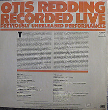 Otis Redding : Recorded Live (Previously Unreleased Performances) (LP)