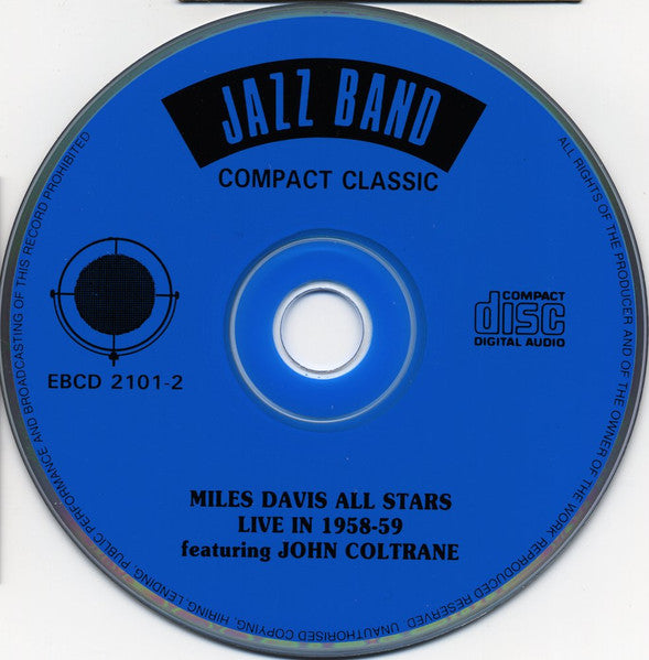Miles Davis All Stars Featuring John Coltrane : Live In 1958-59 (CD, Comp)