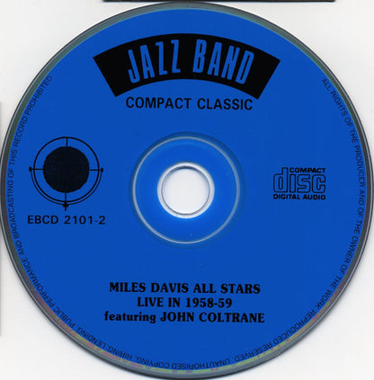Miles Davis All Stars Featuring John Coltrane : Live In 1958-59 (CD, Comp)
