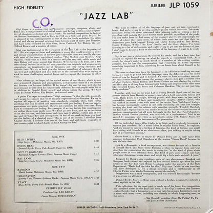 Gigi Gryce / Donald Byrd : Jazz Lab (LP, Album, Mono)
