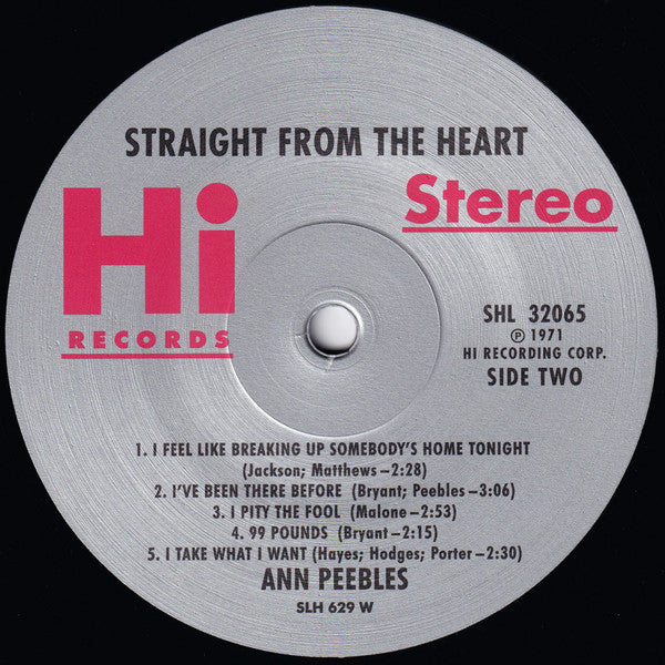 Ann Peebles : Straight From The Heart (LP, Album, RE, RM, 180)