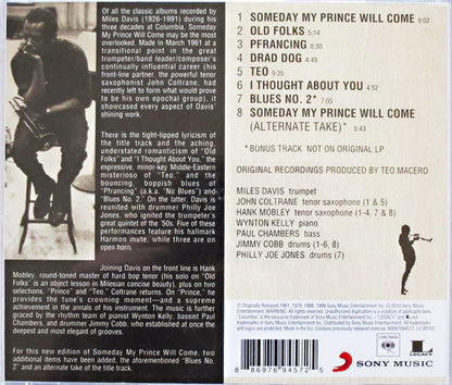 The Miles Davis Sextet : Someday My Prince Will Come (CD, Album, RE, RM)