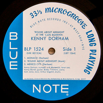 Kenny Dorham : 'Round About Midnight At The Cafe Bohemia (LP, Album, Mono, RE)