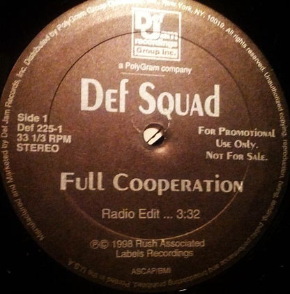 Def Squad : Full Cooperation (12", Promo)