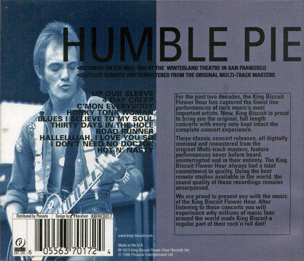 Humble Pie : Live On The King Biscuit Flower Hour (CD, Album, RM)