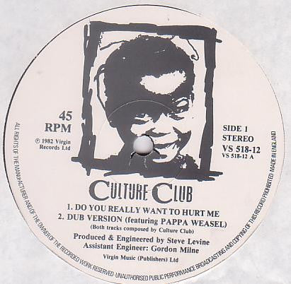 Culture Club : Do You Really Want To Hurt Me (12", Single, CBS)