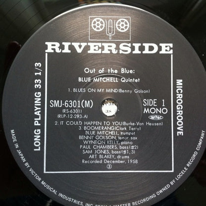 Blue Mitchell : Out Of The Blue (LP, Album, Mono, RE)