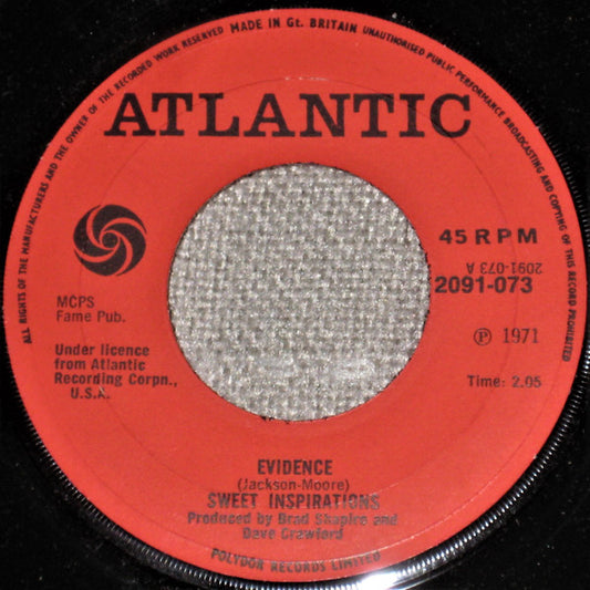 Sweet Inspirations* : Evidence  (7", Single)