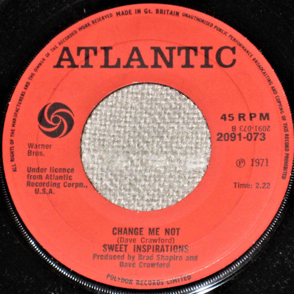 Sweet Inspirations* : Evidence  (7", Single)