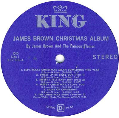 James Brown & The Famous Flames : Sing Christmas Songs (LP, Album)