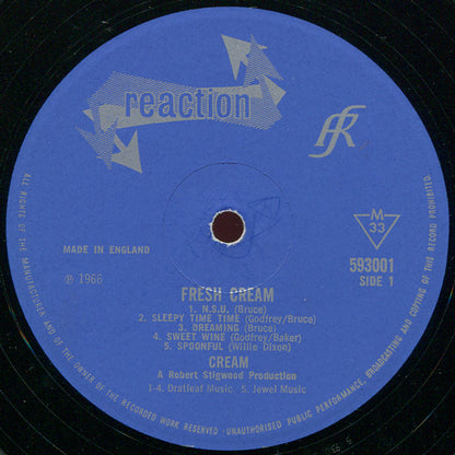 Cream (2) : Fresh Cream (LP, Album, Mono)