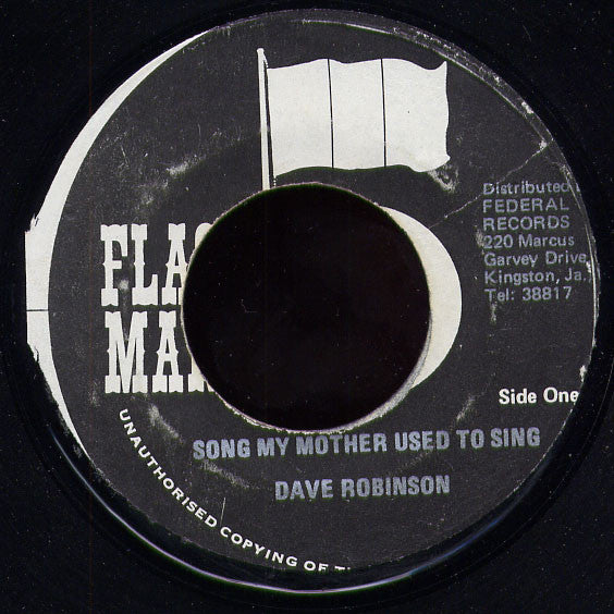 Dave Robinson : Song My Mother Used To Sing (7")
