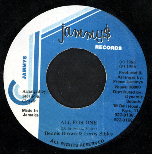 Dennis Brown & Leroy Sibbles : All For One (7")