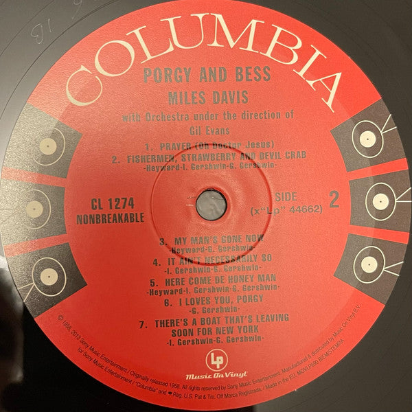 Miles Davis : Porgy And Bess (LP, Album, Mono, RE, RM, 180)