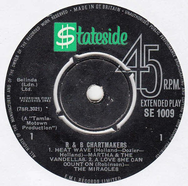 Various : R & B Chartmakers  (7", EP, Mono)
