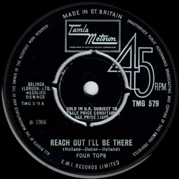 Four Tops : Reach Out I'll Be There (7", Single, 4-P)