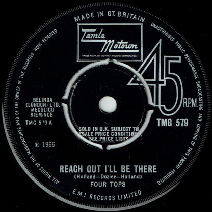 Four Tops : Reach Out I'll Be There (7", Single, 4-P)