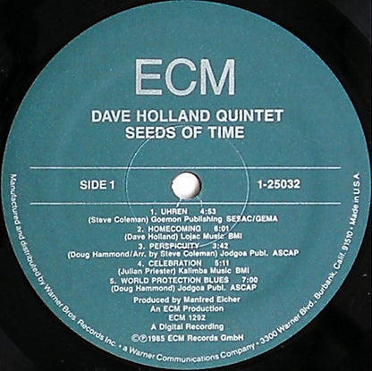 Dave Holland Quintet : Seeds Of Time (LP, Album)