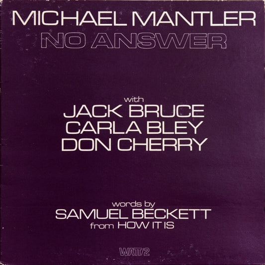 Michael Mantler : No Answer (LP, Album)