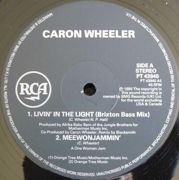 Caron Wheeler : Livin' In The Light (12")