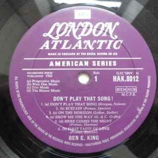 Ben E. King : Don't Play That Song! (LP, Album, Mono)