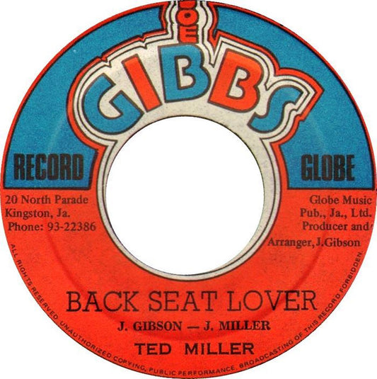 Jacob Miller : Back Seat Lover (7")