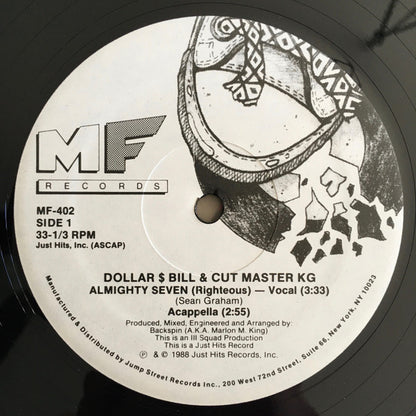 Dollar $ Bill & Cut Master KG : Almighty Seven (Righteous) (12")