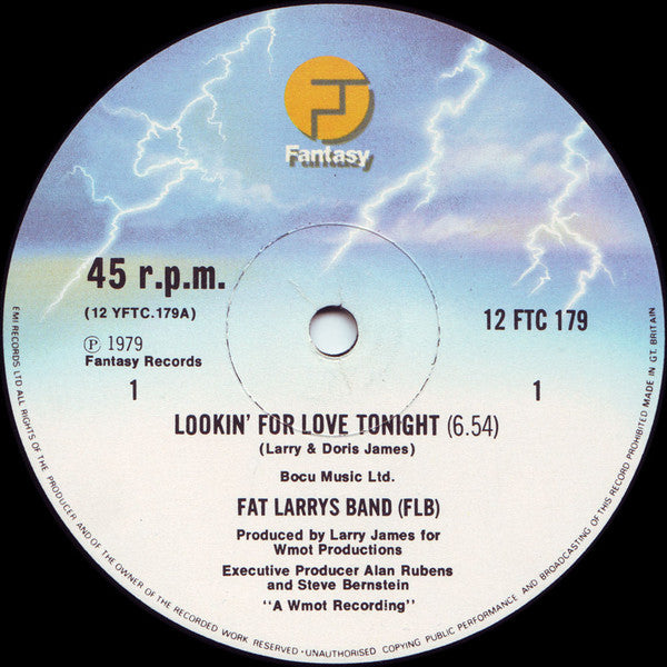 Fat Larry's Band : Lookin' For Love Tonight (12", Single)