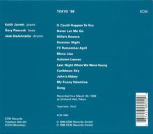 Keith Jarrett / Gary Peacock / Jack DeJohnette : Tokyo '96 (CD, Album, O-c)