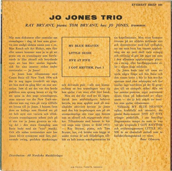 The Jo Jones Trio : Jo Jones Trio (7", EP)