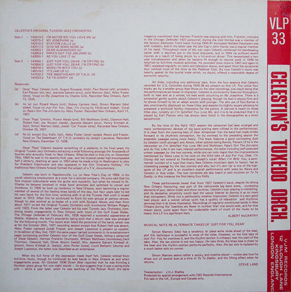 Original Tuxedo Jazz Orchestra : Celestin's Original Tuxedo Jazz Orchestra (LP, Comp)