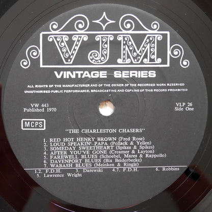 The Charleston Chasers With Miff Mole, Red Nichols, Jimmy Dorsey, Fud Livingston : 1925-1928 (LP, Comp)