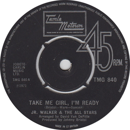 Junior Walker & The All Stars : Take Me Girl, I'm Ready  (7", Single, 4-P)