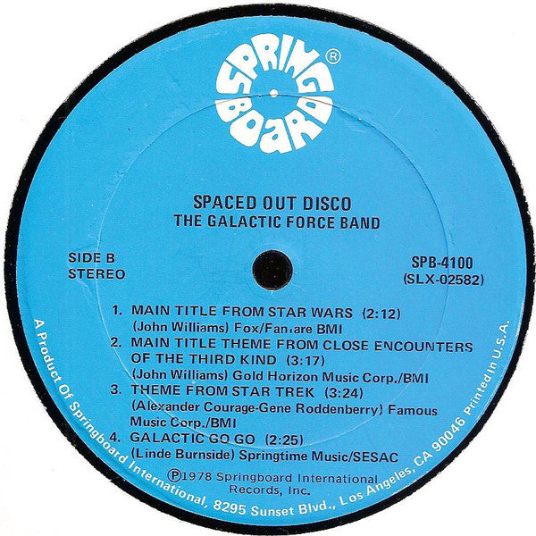 The Galactic Force Band : Spaced Out Disco (LP, Album)