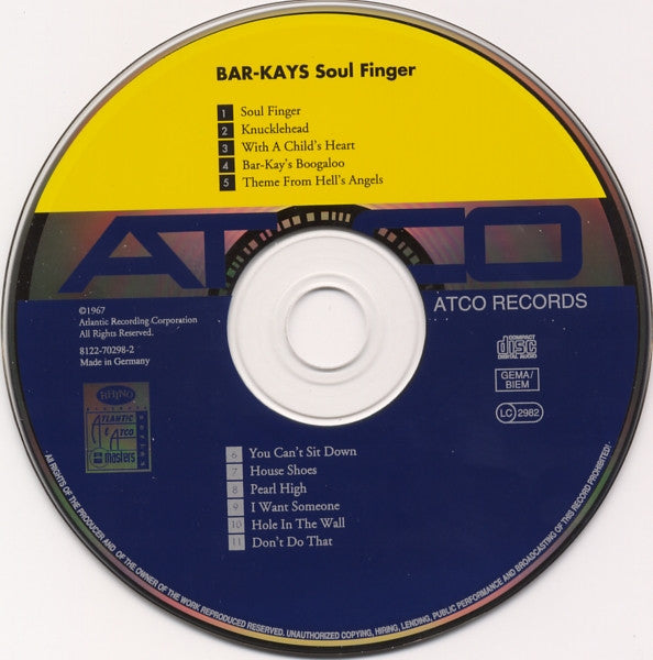 Bar-Kays : Soul Finger (CD, Album, RE, RM, RP)