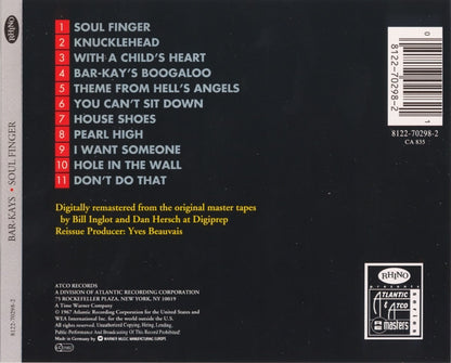 Bar-Kays : Soul Finger (CD, Album, RE, RM, RP)
