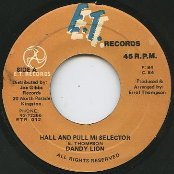 Dandy Lion (4) : Hall And Pull Mi Selector (7")