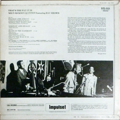 Milt Jackson Quintet Featuring Ray Brown : That's The Way It Is (LP, Album)