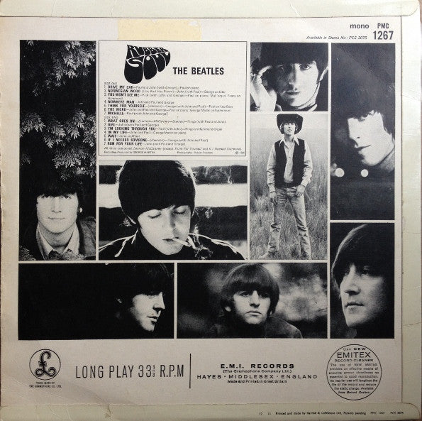 The Beatles : Rubber Soul (LP, Album, Mono, "Lo)