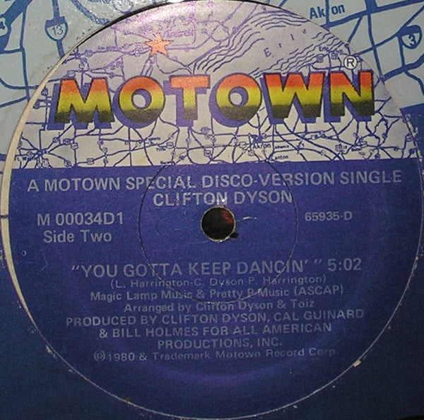 Clifton Dyson : Body In Motion (Want Your Body In Motion With Mine) (12", Single)