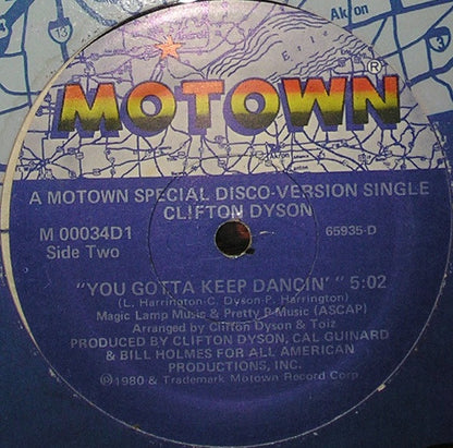 Clifton Dyson : Body In Motion (Want Your Body In Motion With Mine) (12", Single)