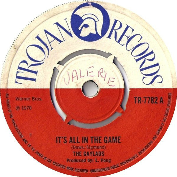 The Gaylads / Beverley's All Stars : It's All In The Game / Version II (7", Single)