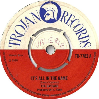 The Gaylads / Beverley's All Stars : It's All In The Game / Version II (7", Single)